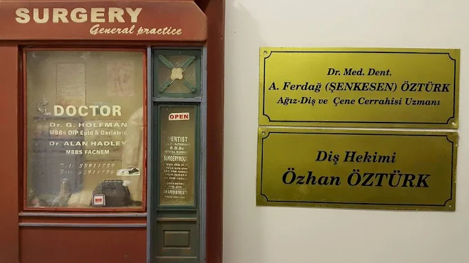 Diş Kliniğimiz Göztepe Prof. Dr. Süleyman Yalçın Şehir Hastanesi (Eski Göztepe SSK Hastanesi) , Kadıköy Selamiçeşme Özgürlük Parkı Göztepe Marmaray Durağı ve Kadıköy Emniyet Müdürlüğü Selamiçeşme Trafik Şube Amirliği'ne yakındır. Diş Hekimi Özhan Öztürk ve Çene Cerrahisi Uzmanı Ferdağ Öztürk